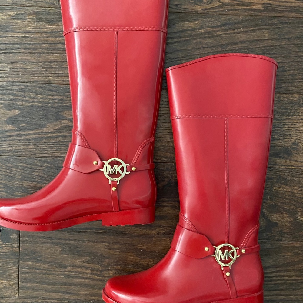 Michael Kors Red rain boots